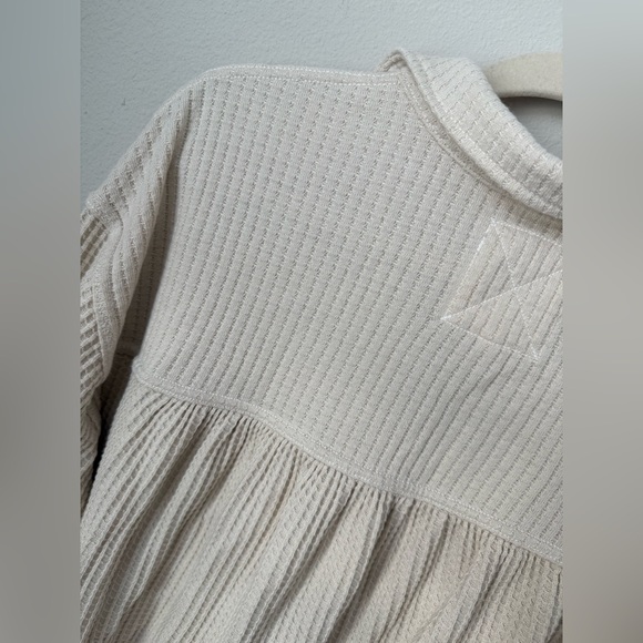 Aerie Waffle Knit Oversized Cropped Shacket Small - Picture 8 of 8